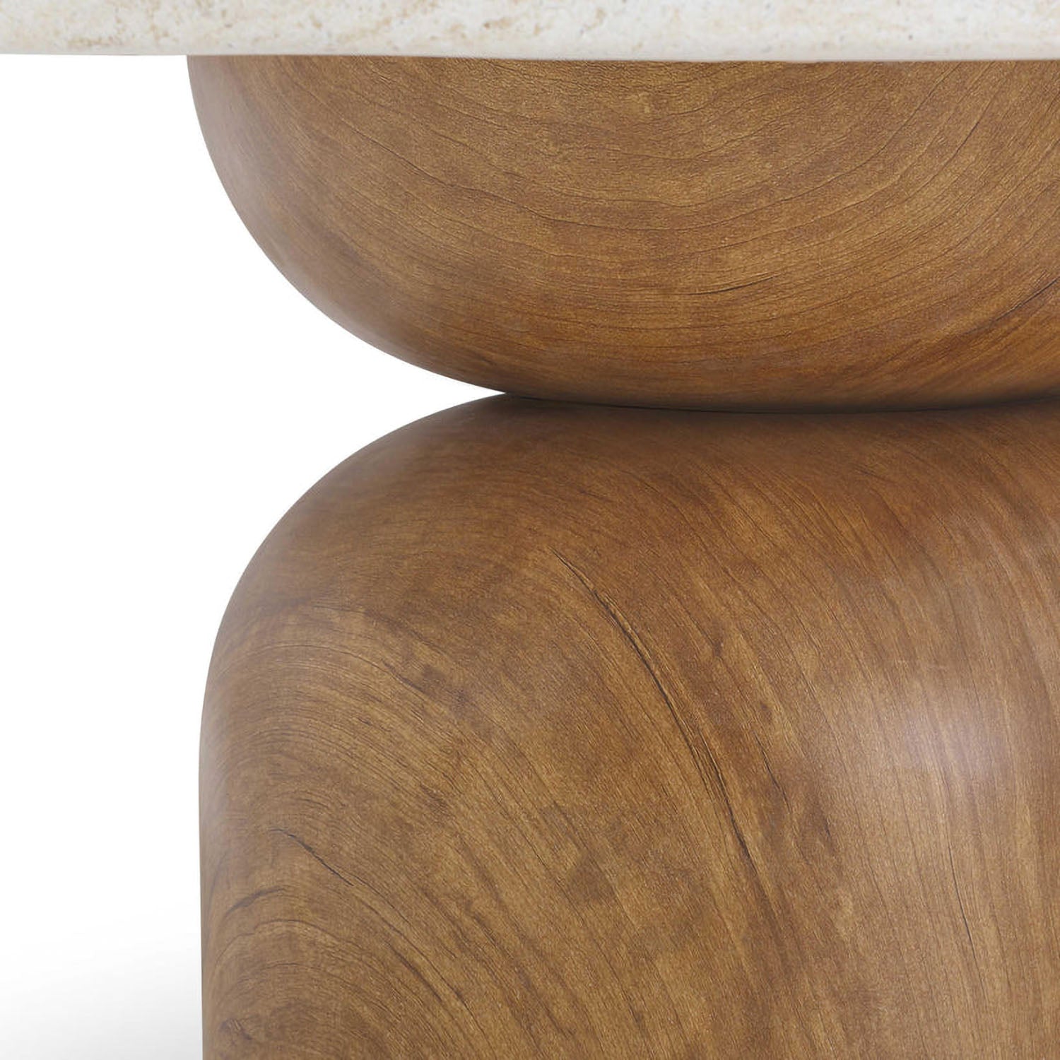 TOV Furniture Cynthia Travertine Concrete Indoor/Outdoor Coffee Table