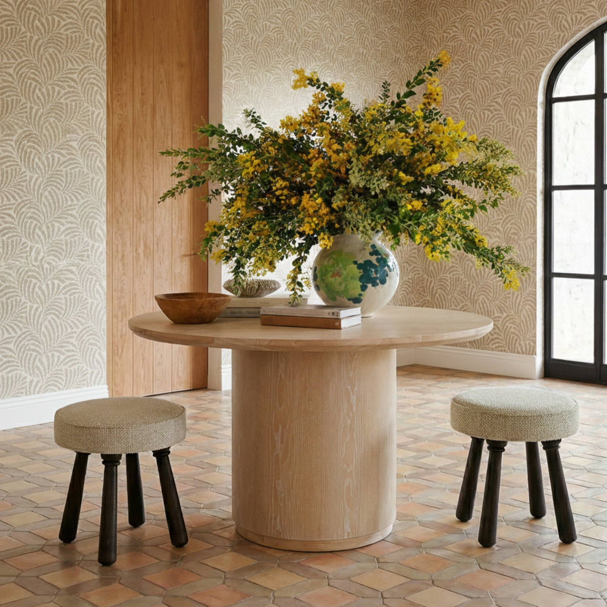 TOV Furniture Pookie Performance Boucle Accent Stool