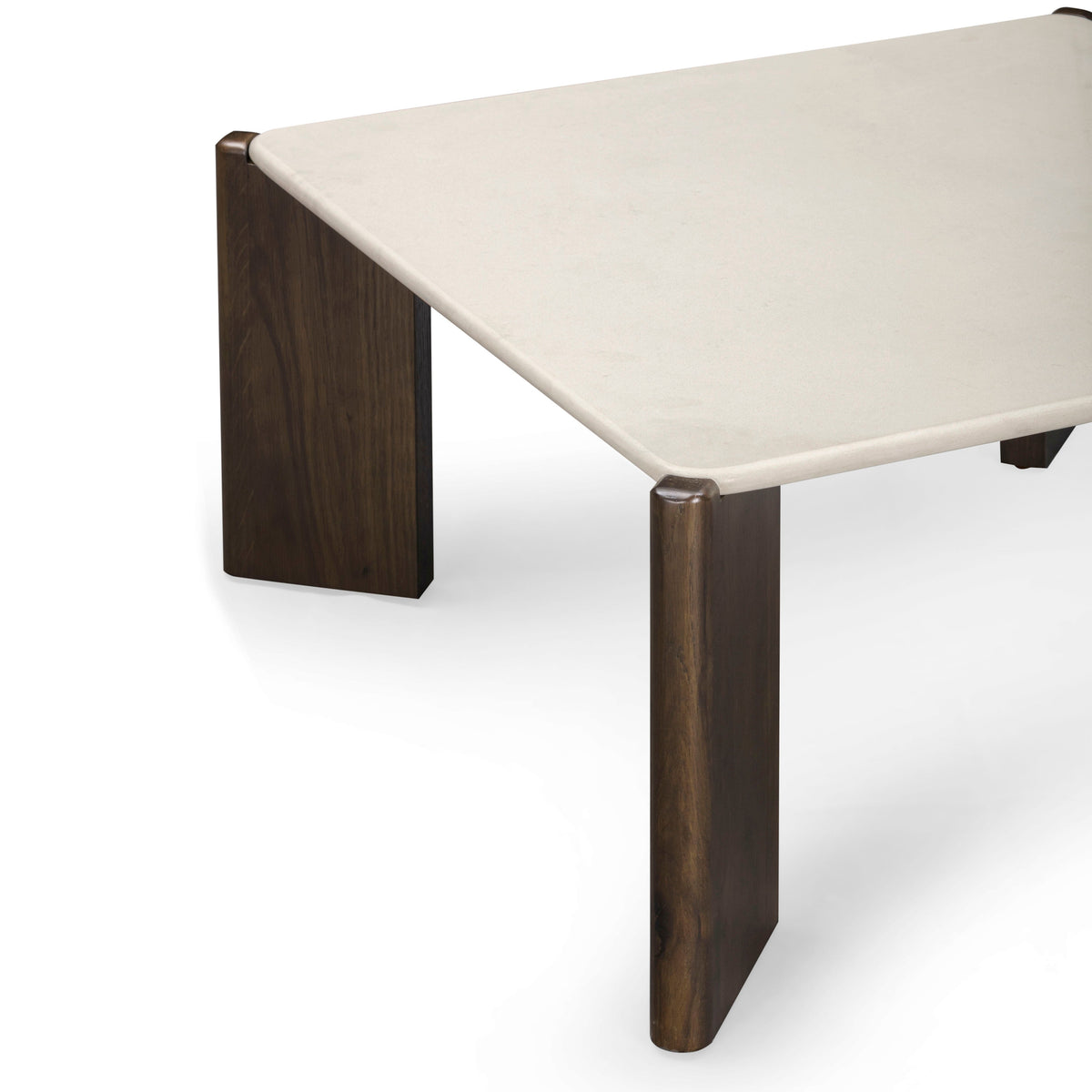 TOV Furniture Restis Cream Quartz 33.5in Square Coffee Table