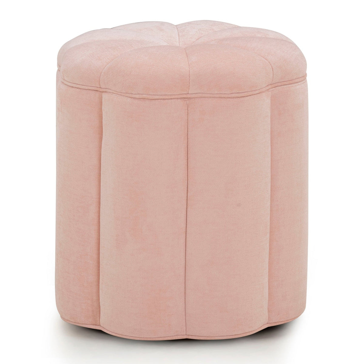 TOV Furniture Fleur Pink Textured Performance Velvet Storage Ottoman in pink performance velvet, primary product view