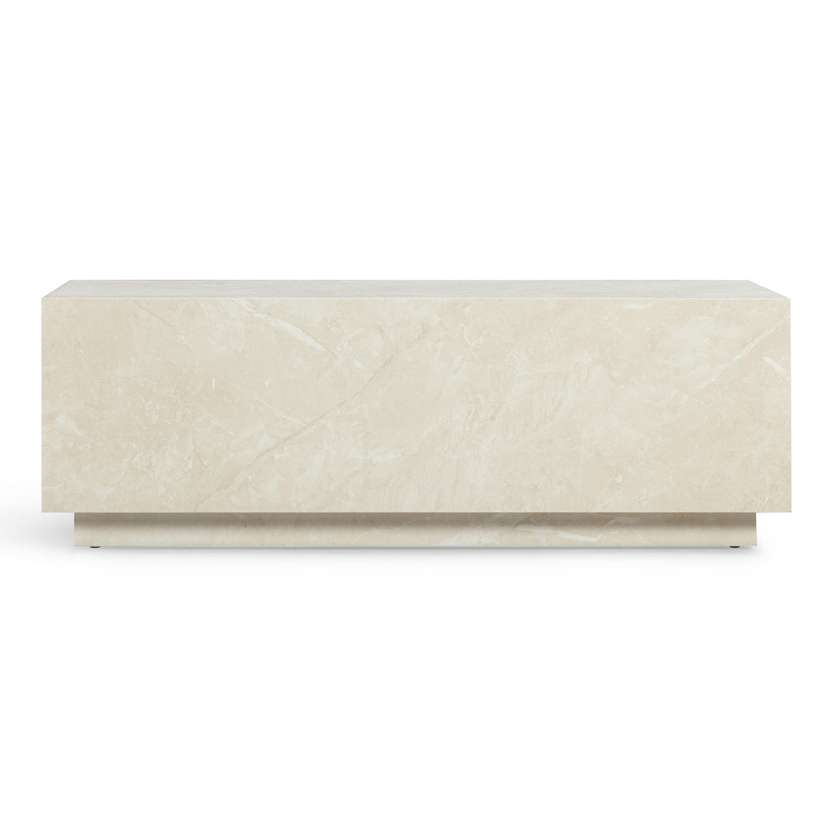 TOV Furniture Romy 47" Rectangular Coffee Table in faux travertine, primary product view