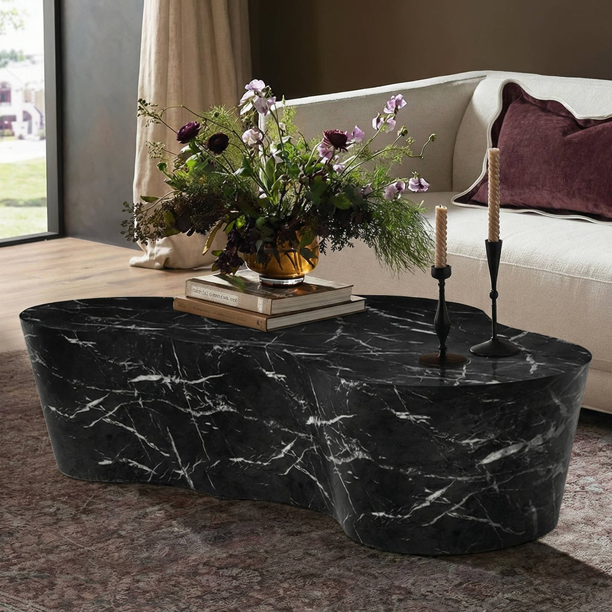 TOV Furniture Slab 59" Concrete Indoor/Outdoor Coffee Table