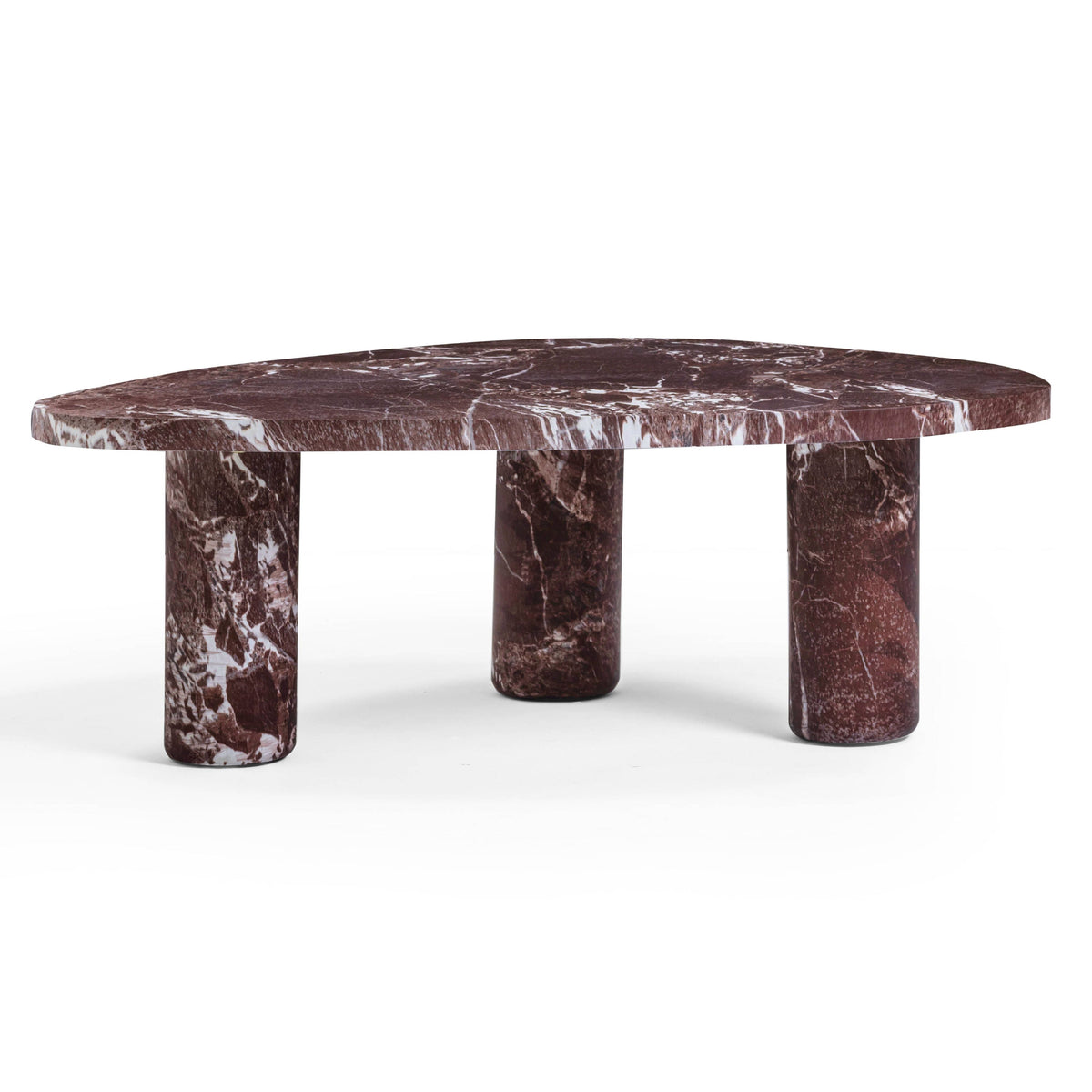 TOV Furniture Libby Faux Red Levanto Marble Indoor/Outdoor Coffee Table