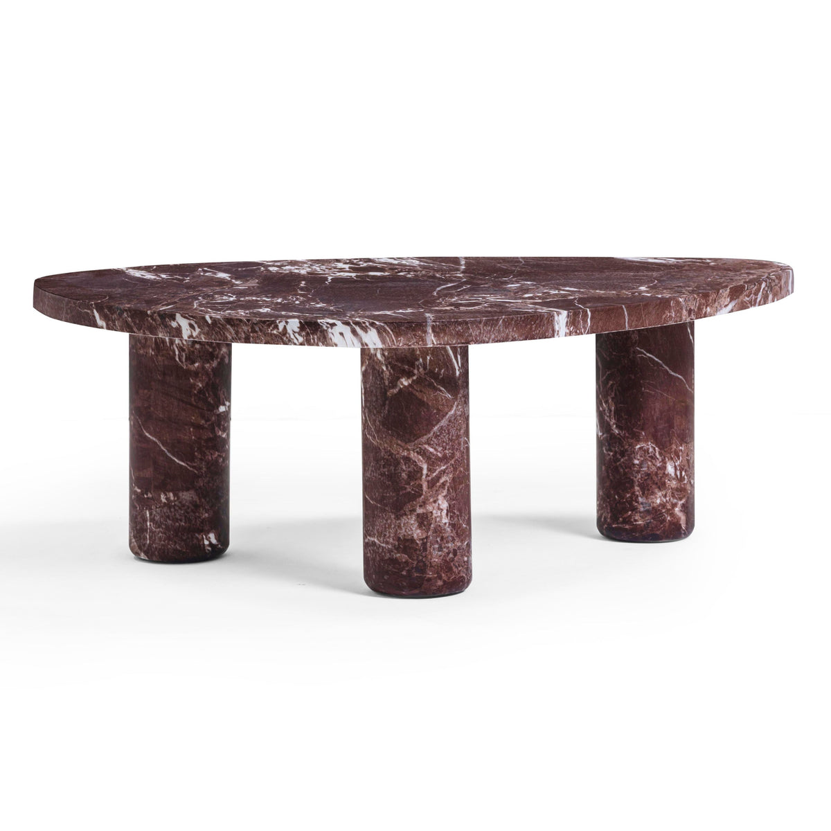 TOV Furniture Libby Faux Red Levanto Marble Indoor/Outdoor Coffee Table