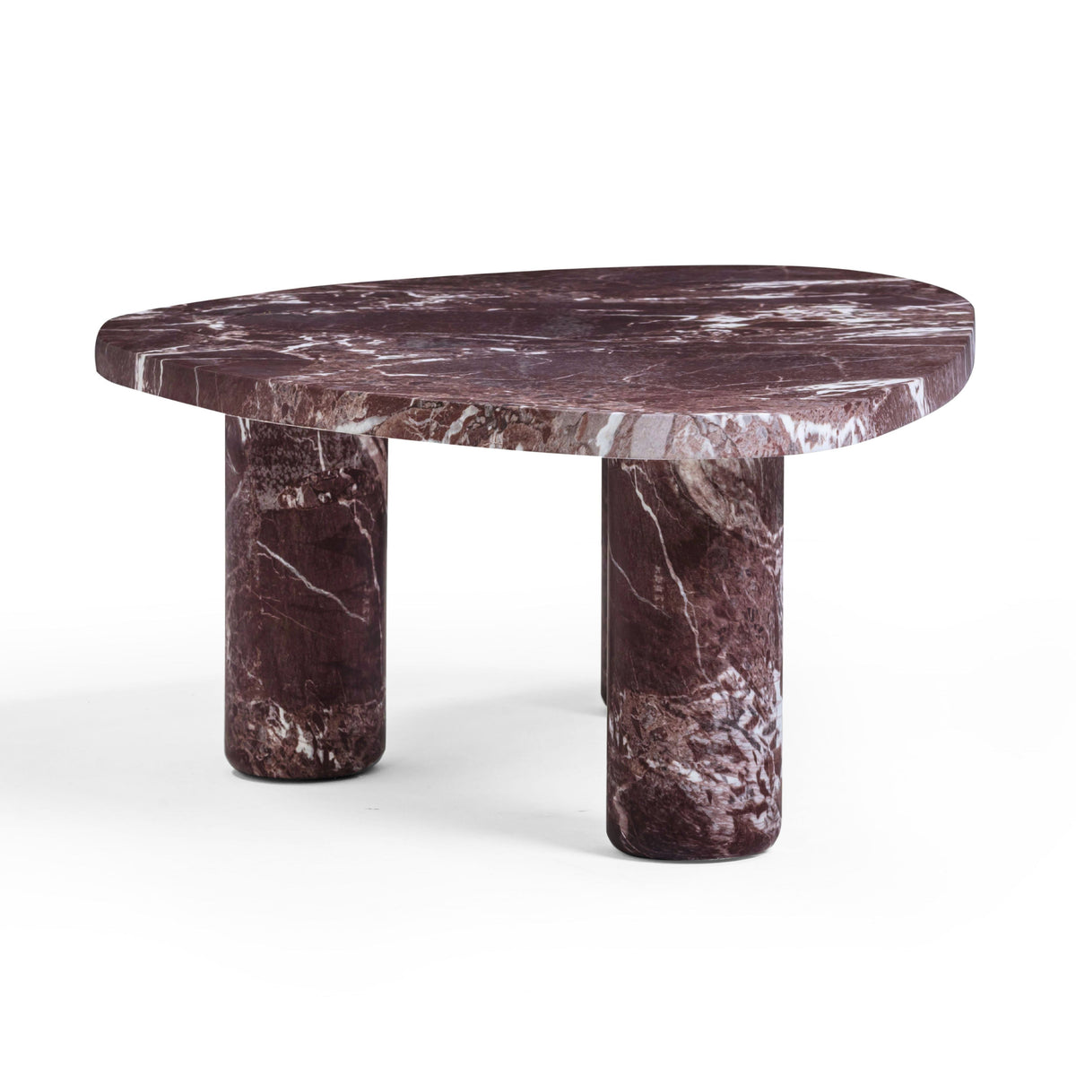 TOV Furniture Libby Faux Red Levanto Marble Indoor/Outdoor Coffee Table