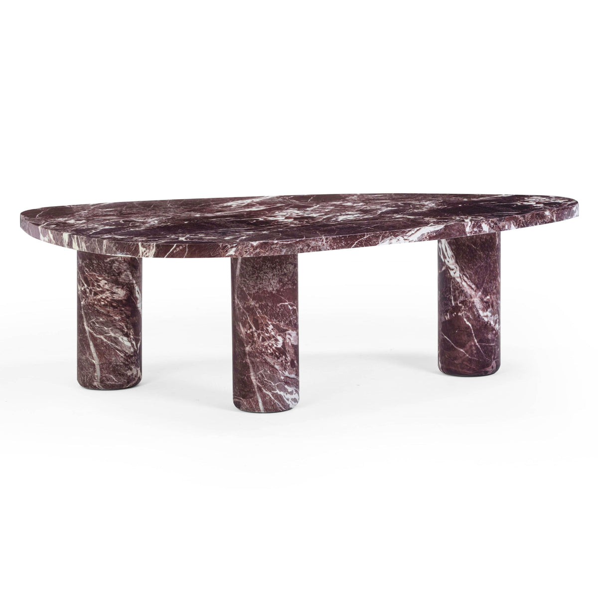 TOV Furniture Libby Faux Red Levanto Marble Indoor/Outdoor Coffee Table