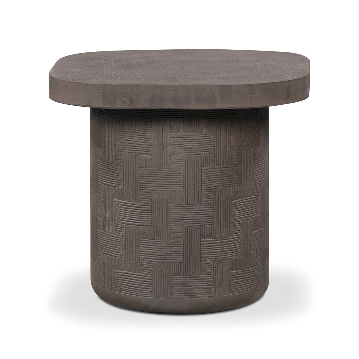 TOV Furniture Suraya Dark Umber Concrete Indoor/Outdoor Side Table