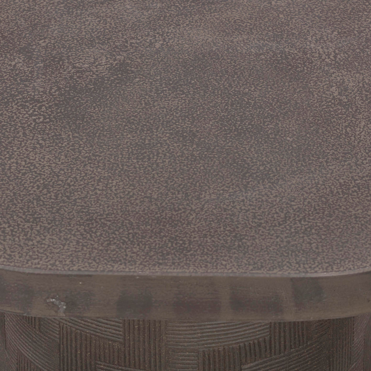 TOV Furniture Suraya Dark Umber Concrete Indoor/Outdoor Side Table