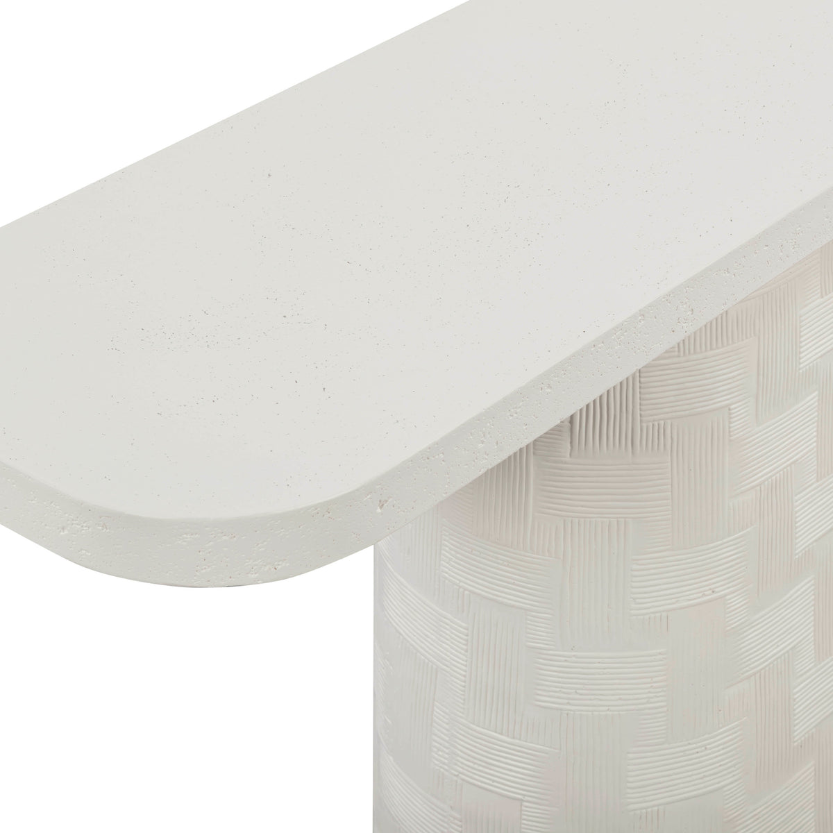 TOV Furniture Suraya Ivory Concrete Indoor/Outdoor Console Table