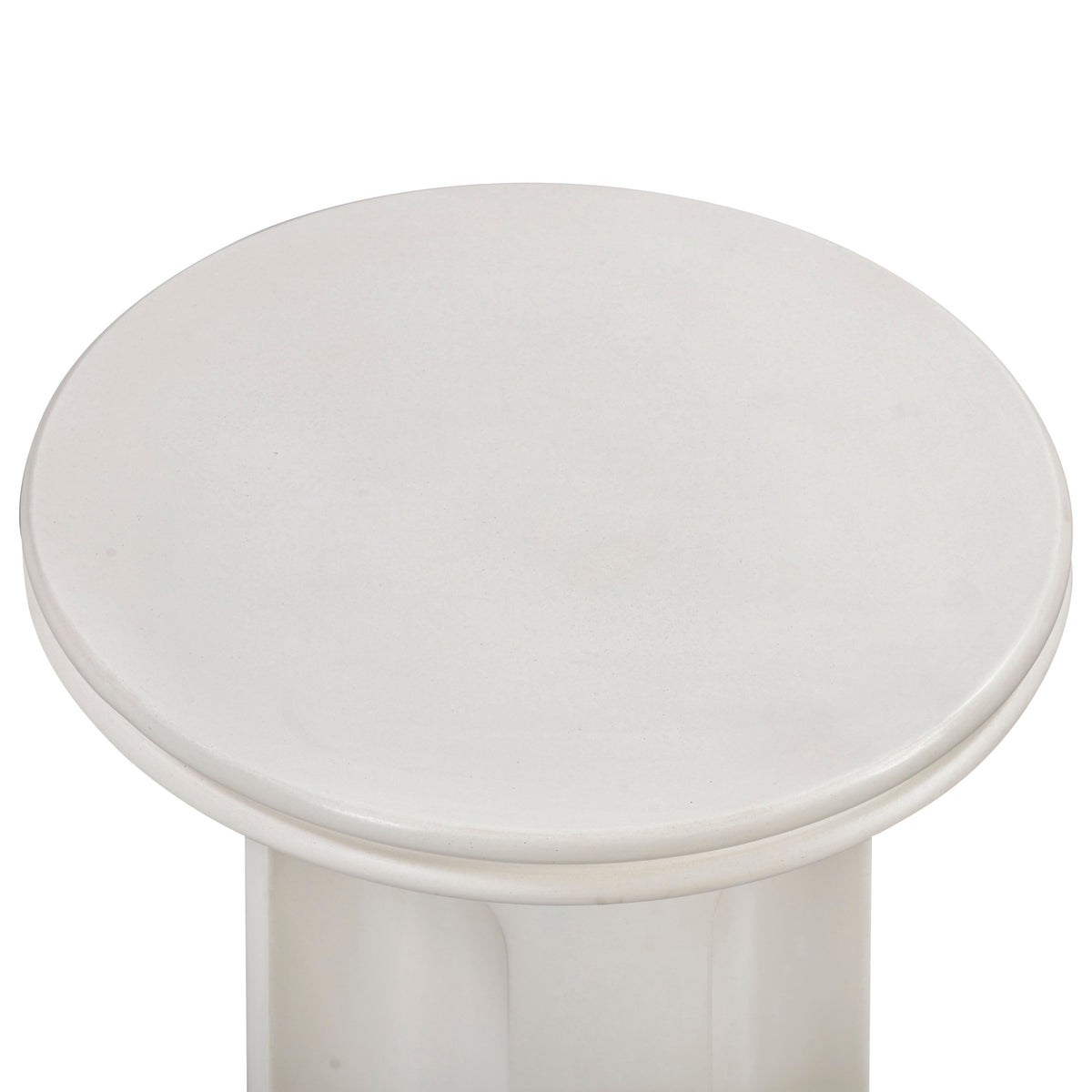TOV Furniture Cassandra Ivory Concrete Indoor/Outdoor Side Table