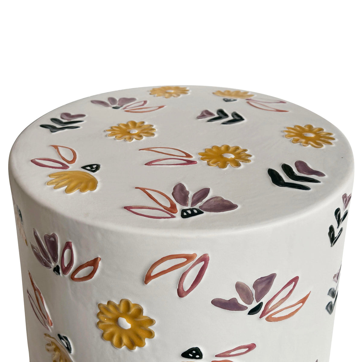 TOV Furniture Ceramic Hand-Painted Floral Indoor/Outdoor Table