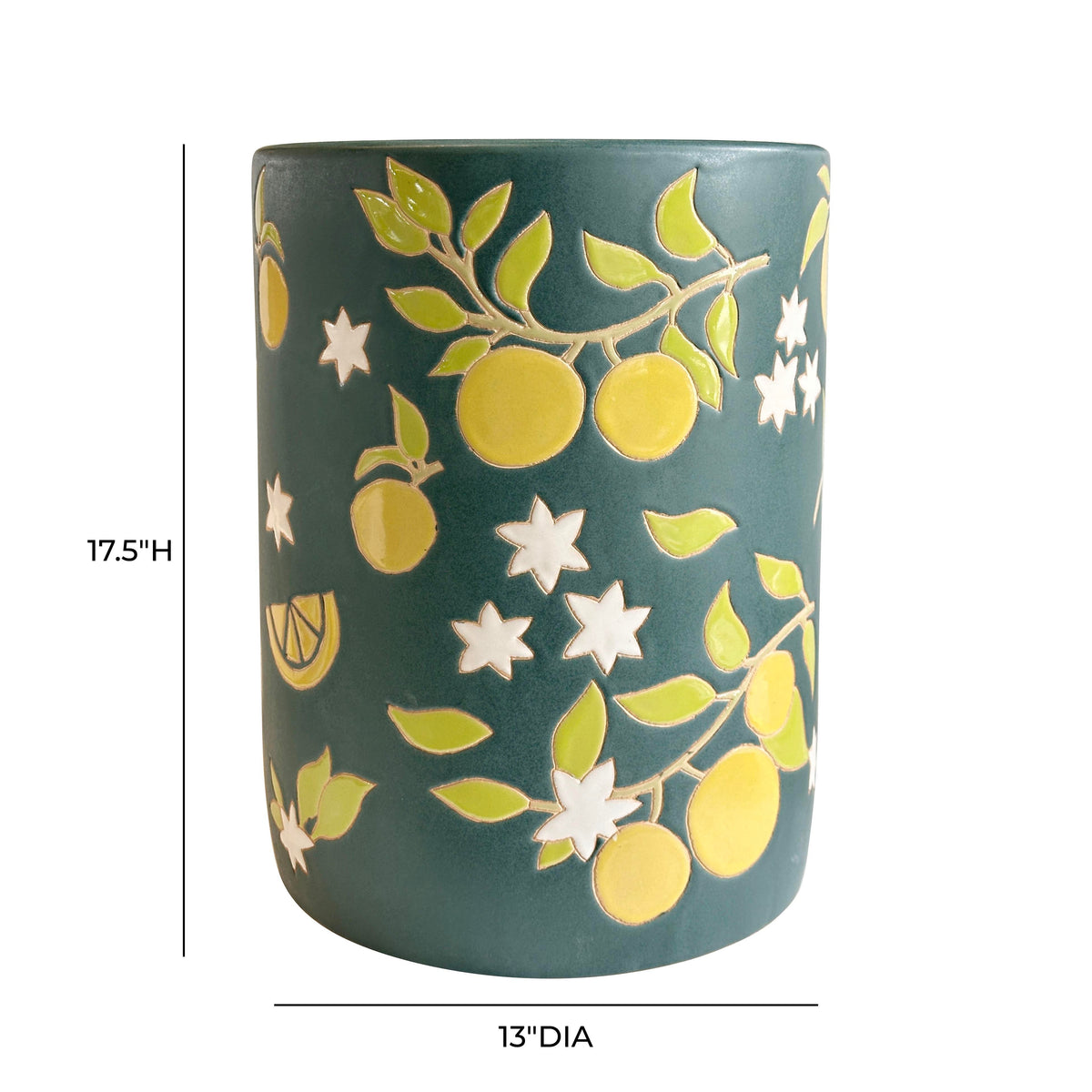 TOV Furniture Tempest Citrus Indoor/Outdoor Ceramic Table