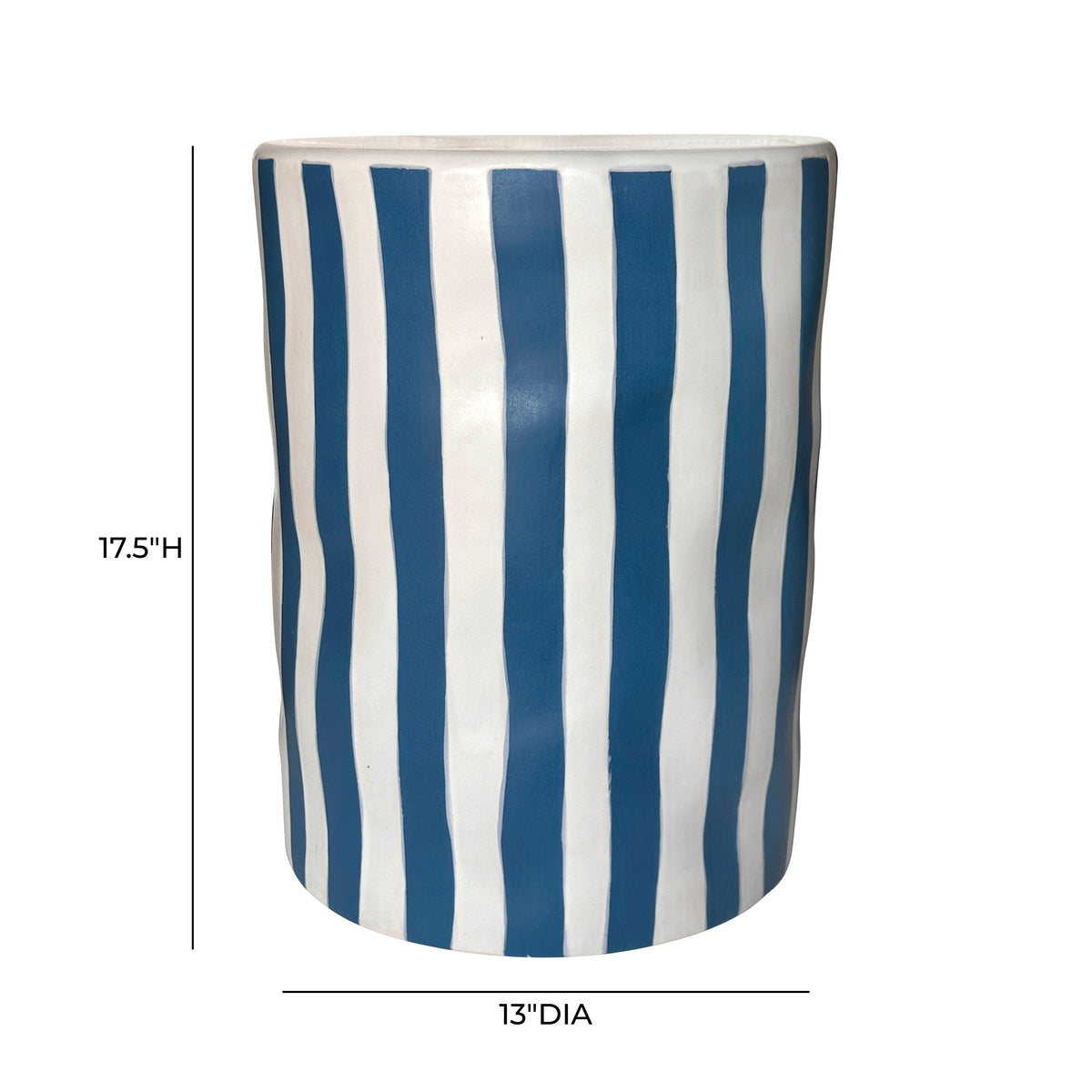 TOV Furniture Tempest Indoor/Outdoor Ceramic Table in Stripes