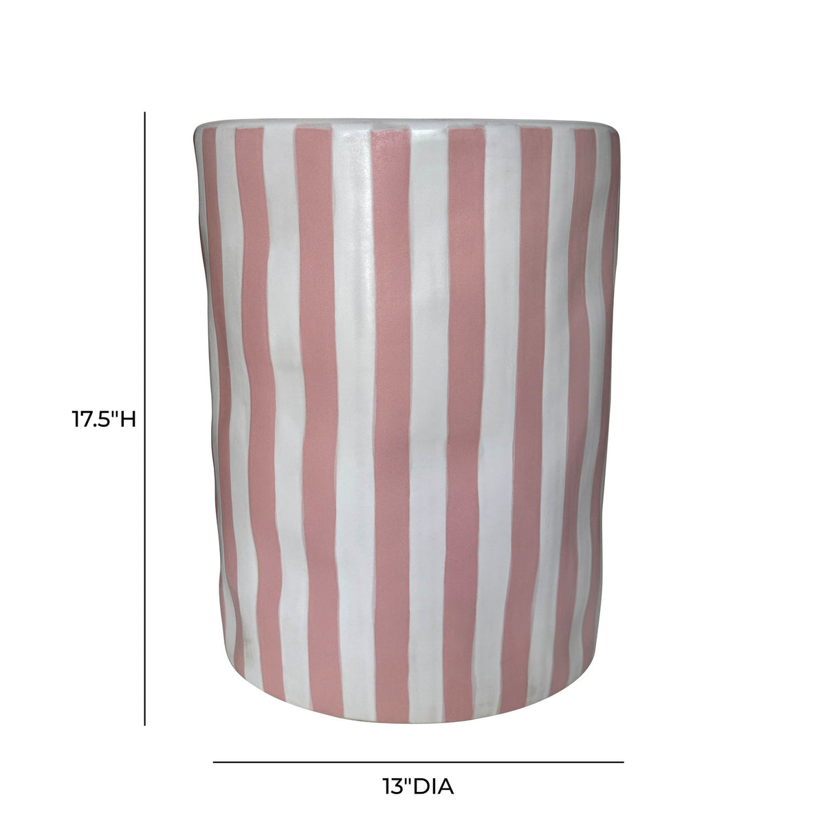 TOV Furniture Tempest Indoor/Outdoor Ceramic Table in Stripes