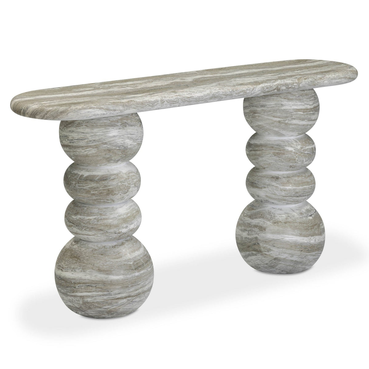 TOV Furniture Hyre Faux Stone Concrete Indoor/Outdoor Console Table