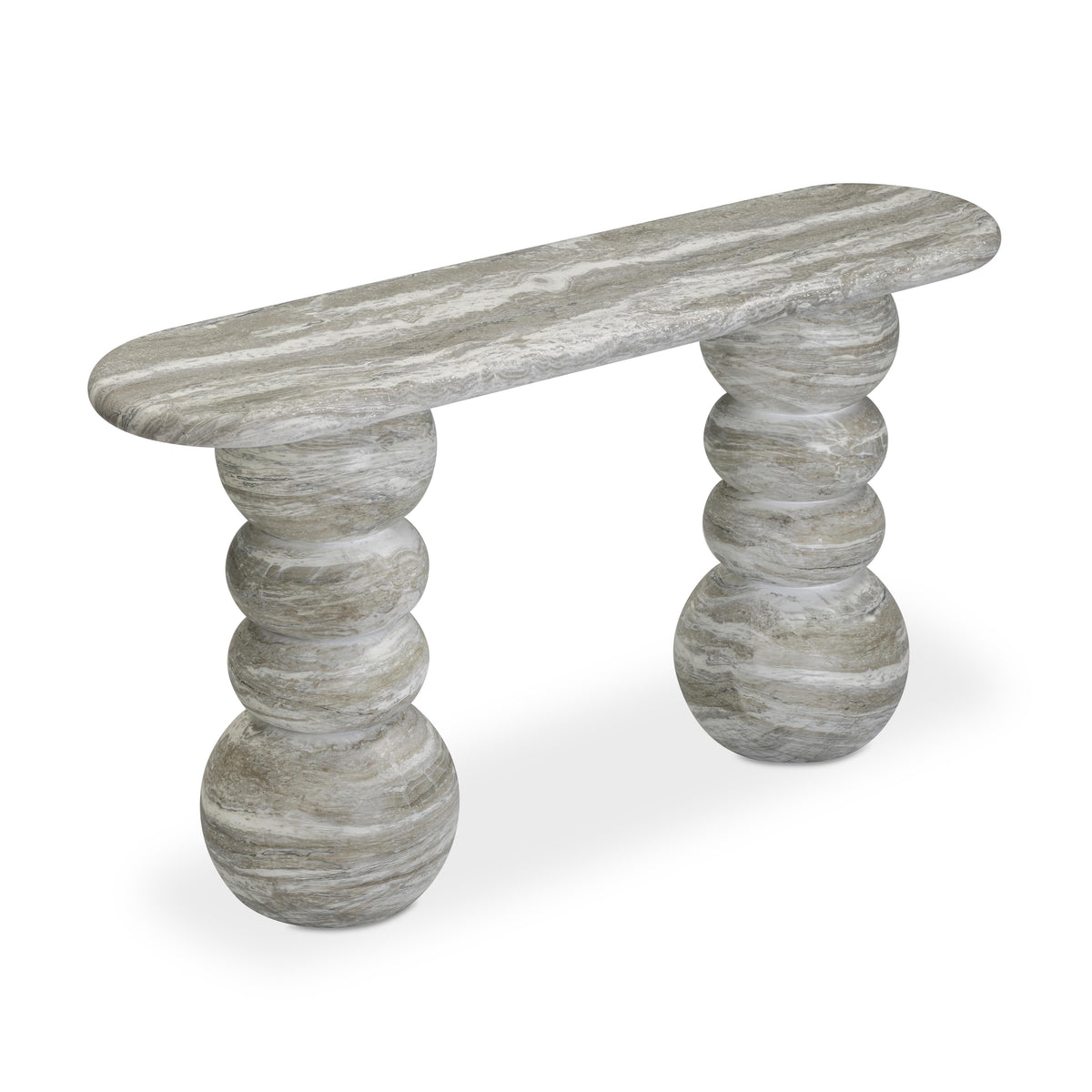 TOV Furniture Hyre Faux Stone Concrete Indoor/Outdoor Console Table
