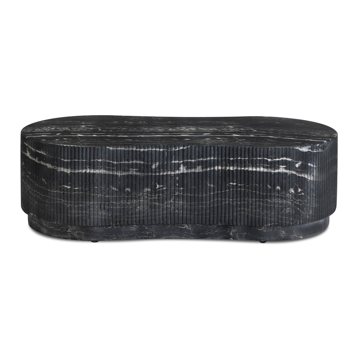 TOV Furniture Hades Black Faux Marble Concrete Indoor/Outdoor Coffee Table