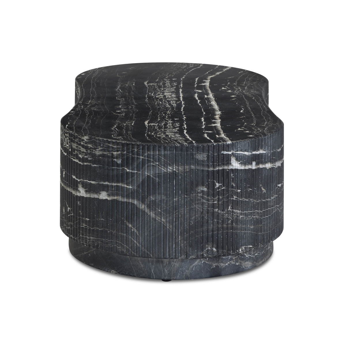 TOV Furniture Hades Black Faux Marble Concrete Indoor/Outdoor Coffee Table