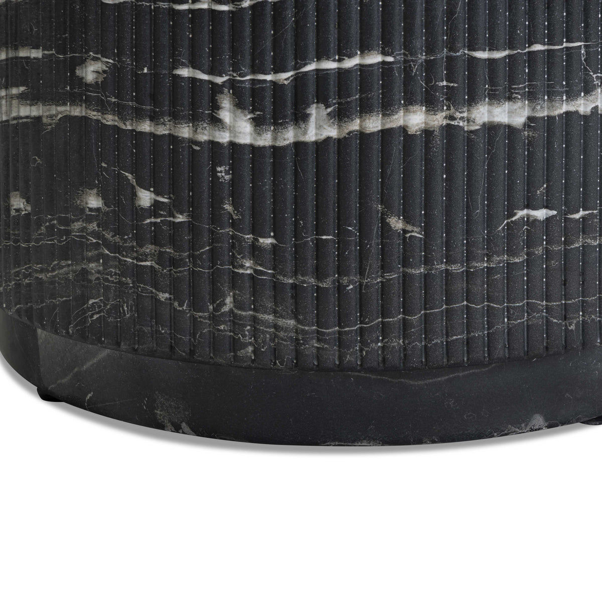 TOV Furniture Hades Black Faux Marble Concrete Indoor/Outdoor Coffee Table