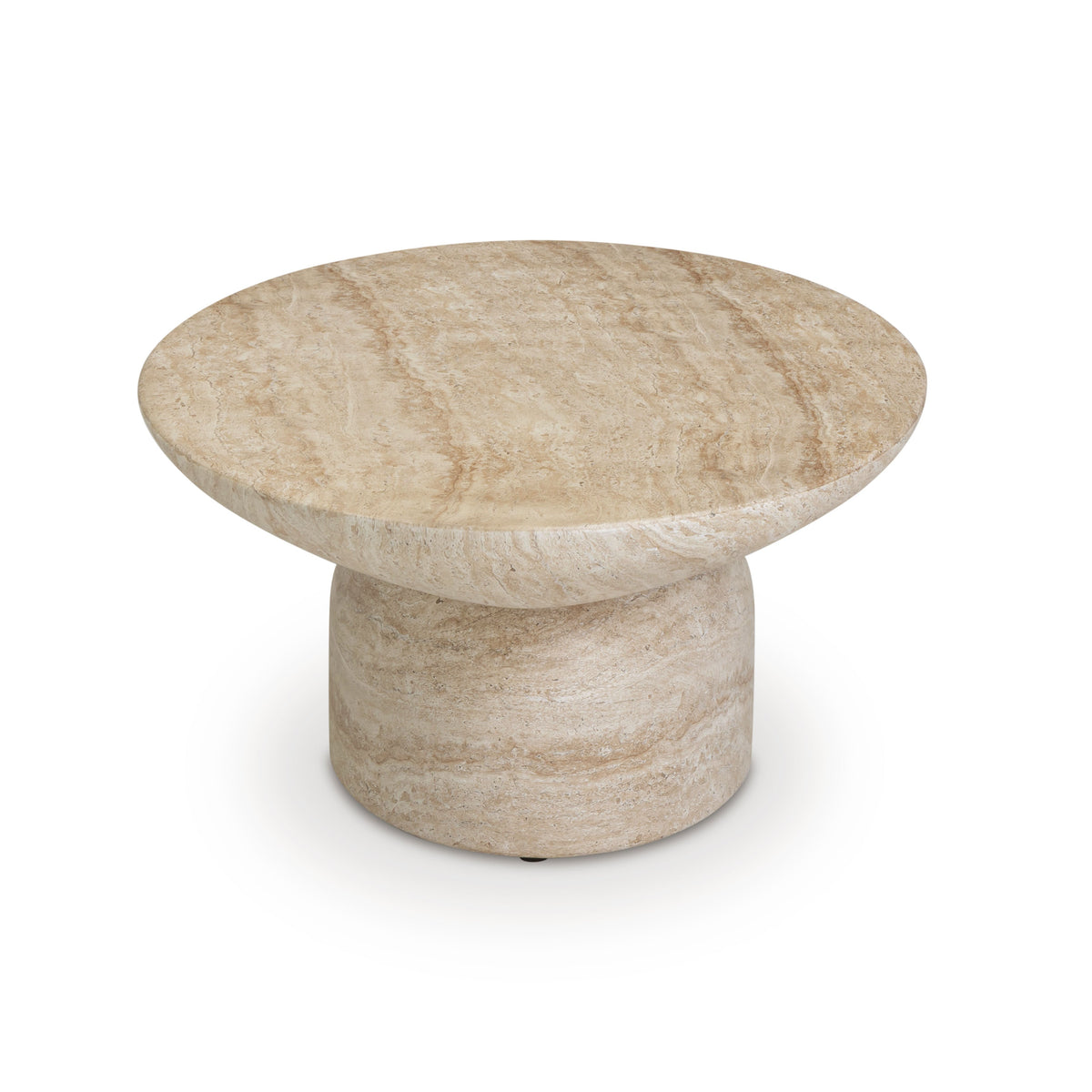 TOV Furniture Sonia Faux Travertine Concrete Indoor/Outdoor Coffee Table