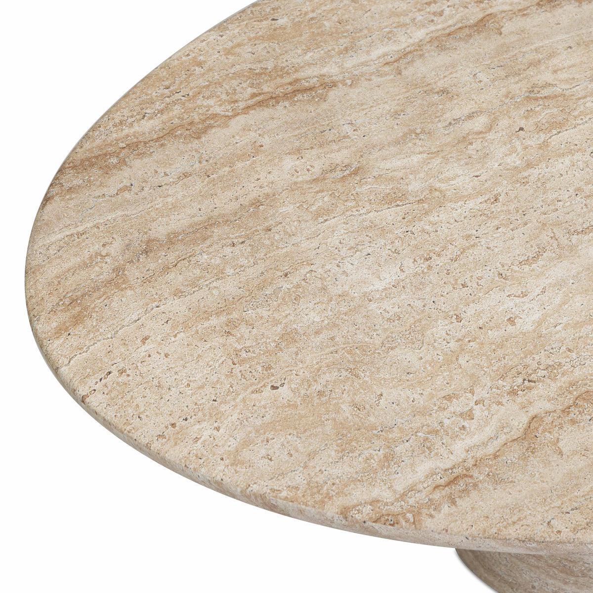 TOV Furniture Sonia Faux Travertine Concrete Indoor/Outdoor Coffee Table