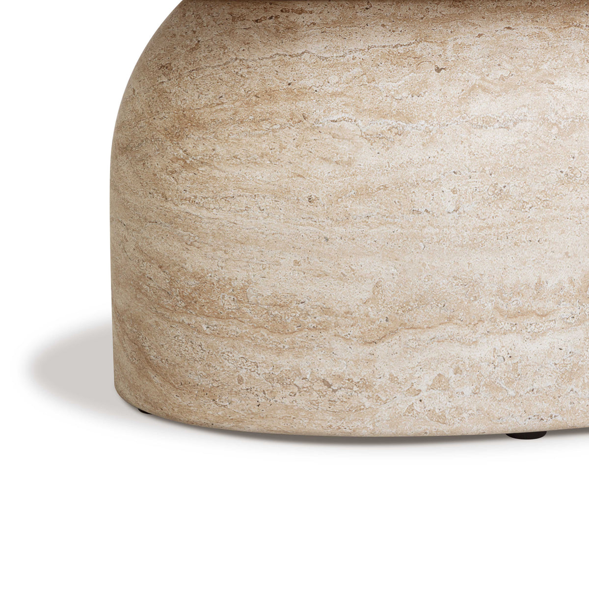 TOV Furniture Sonia Faux Travertine Concrete Indoor/Outdoor Coffee Table
