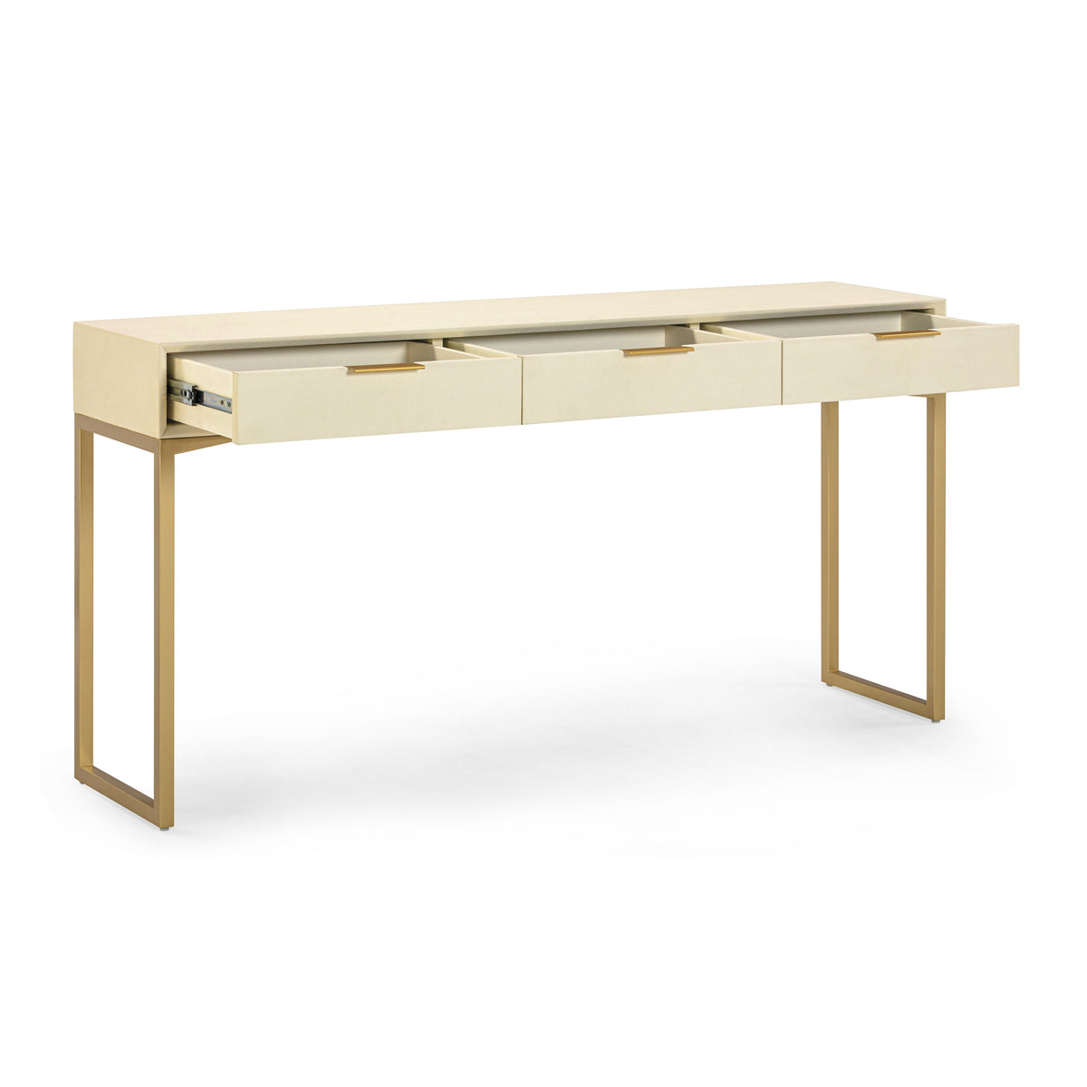 TOV Furniture Pesce Faux Shagreen 3-Drawer Console Table