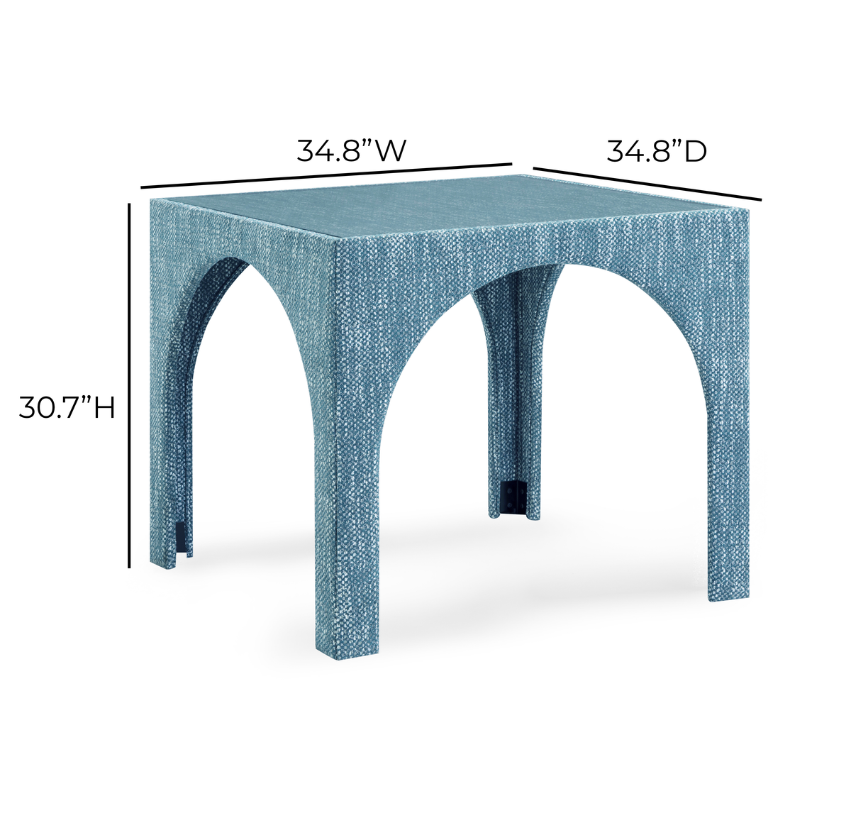TOV Furniture Tomlin Teal Square Mahjong Table