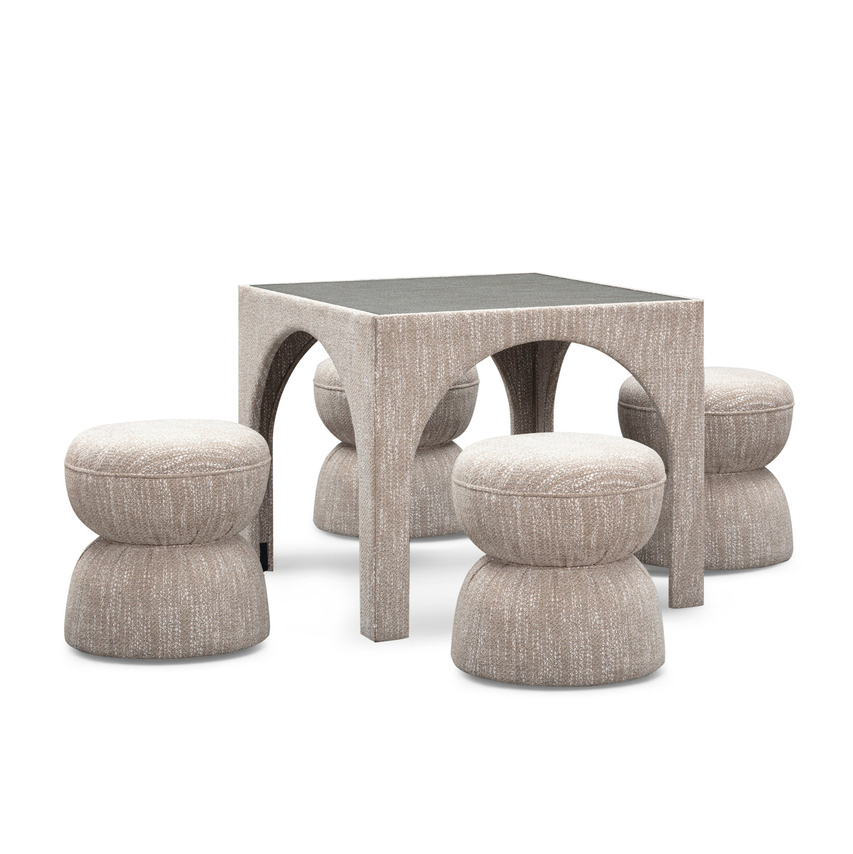 TOV Furniture Tomlin Beige Square Mahjong Table