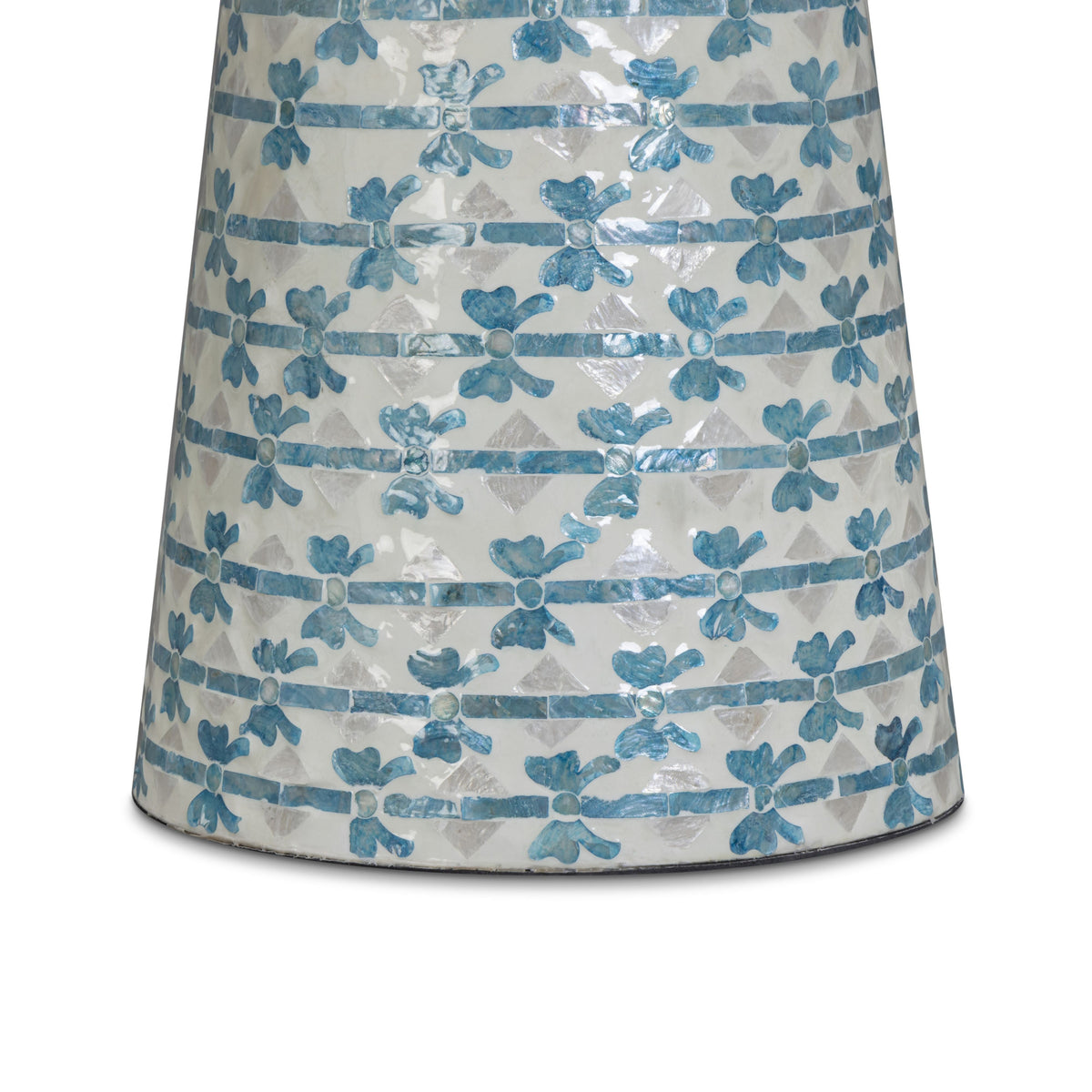 TOV Furniture Lady Blue Ribbon Capiz Shell Round Side Table