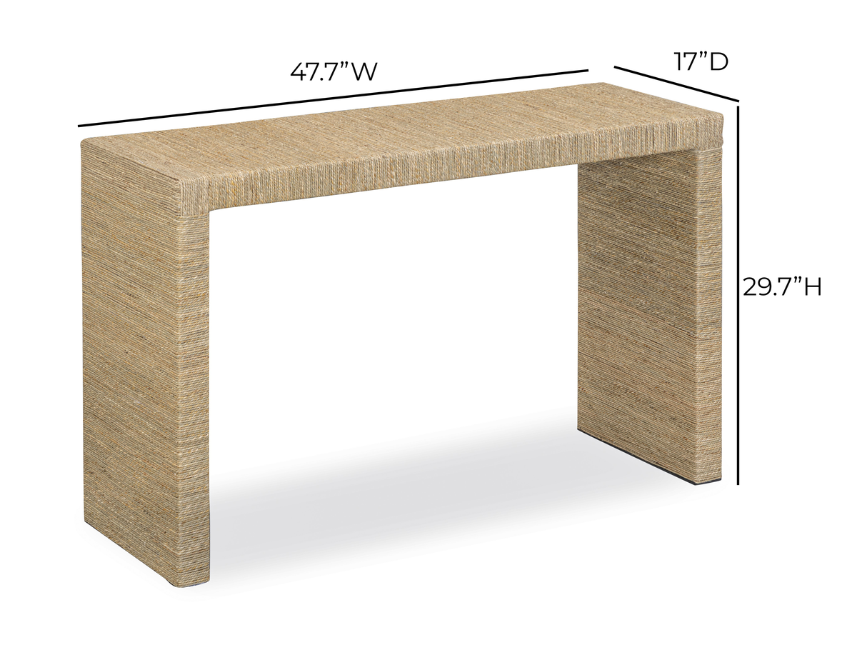 TOV Furniture Mona Natural Seagrass Console Table