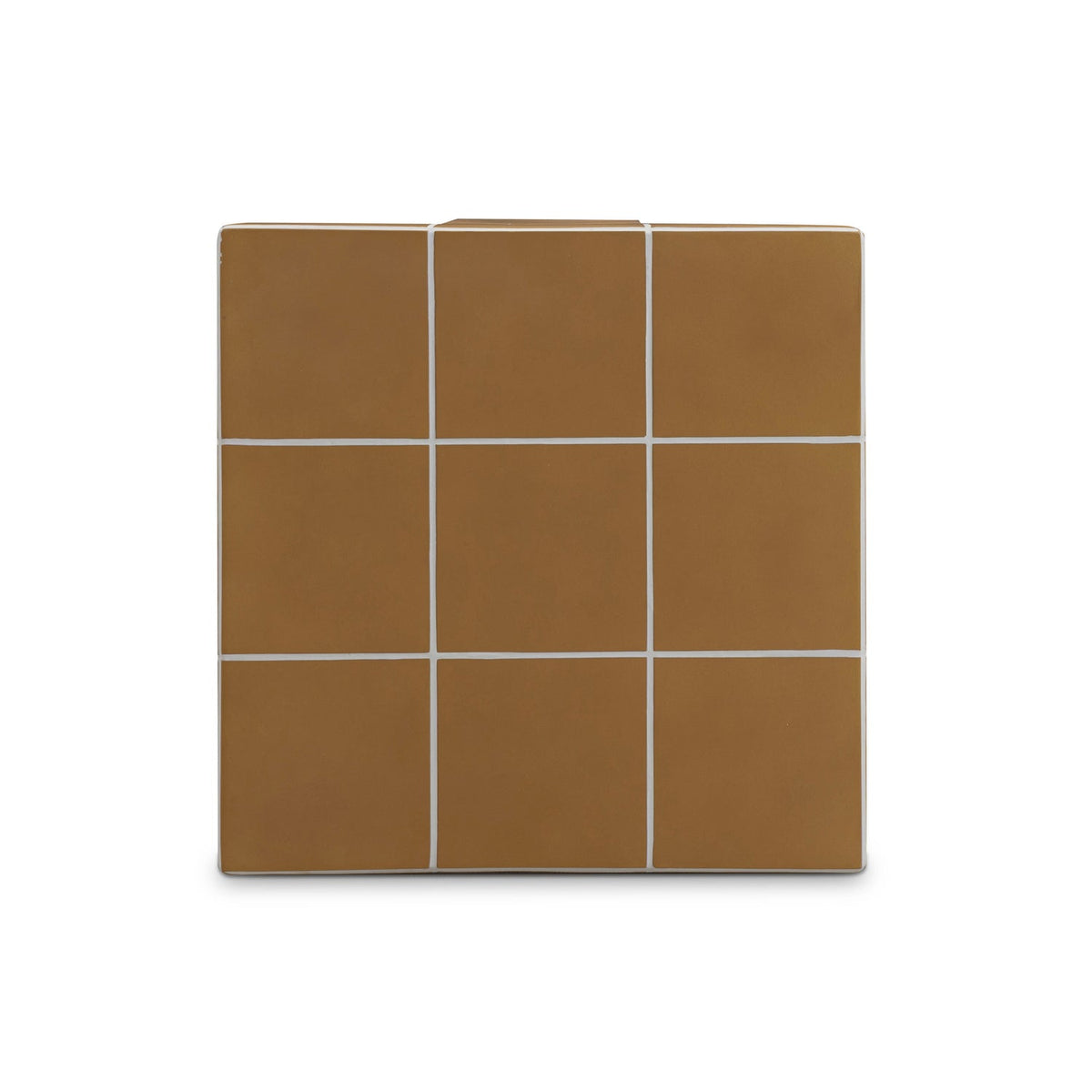 TOV Furniture Alma Tile Orange Concrete Indoor/Outdoor Side Table