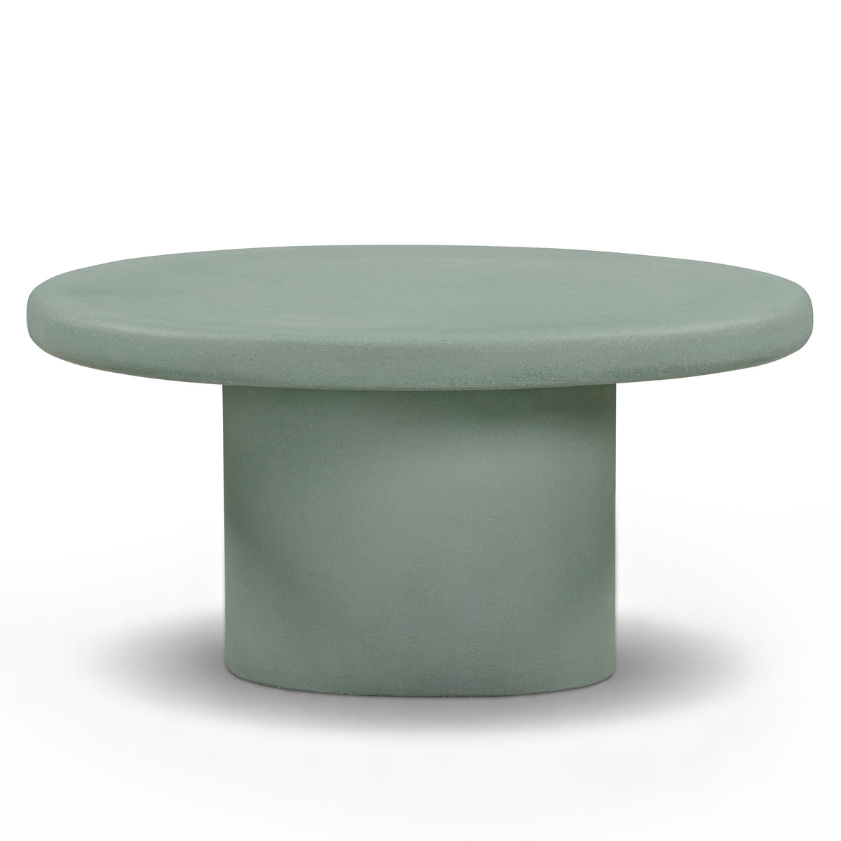 TOV Furniture Jade Green Concrete Indoor/Outdoor Coffee Table in green concrete, primary product view