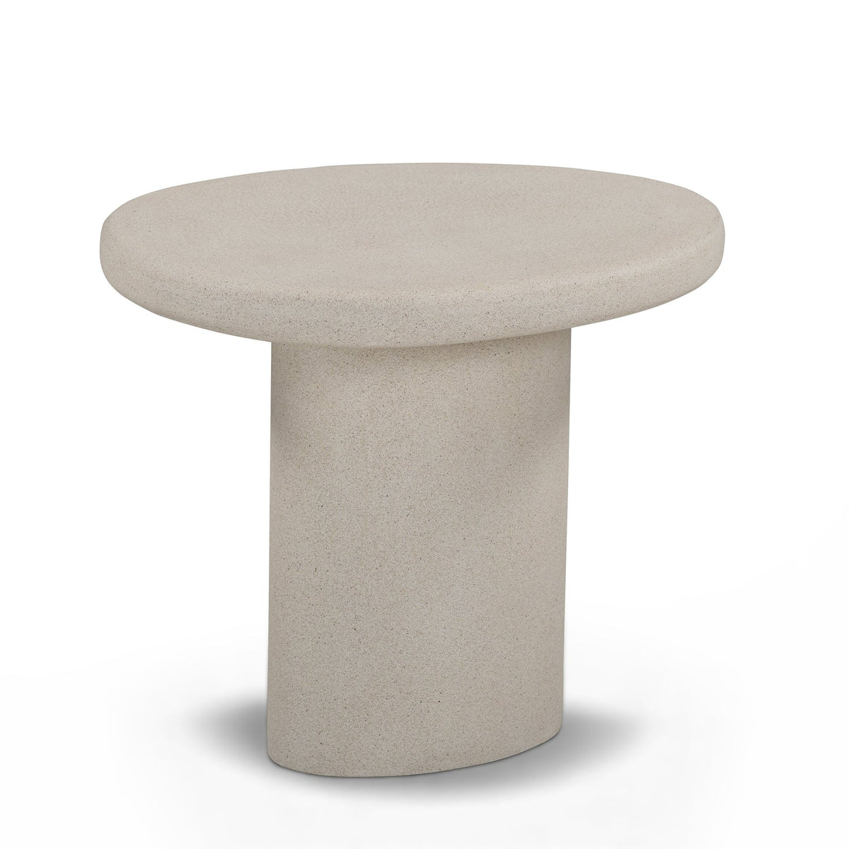 TOV Furniture Jade Cream Concrete Indoor/Outdoor Side Table
