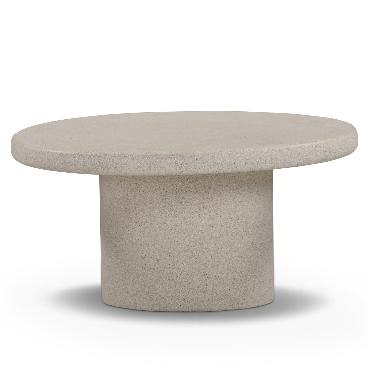 TOV Furniture Jade Cream Concrete Indoor/Outdoor Coffee Table in cream concrete, primary product view
