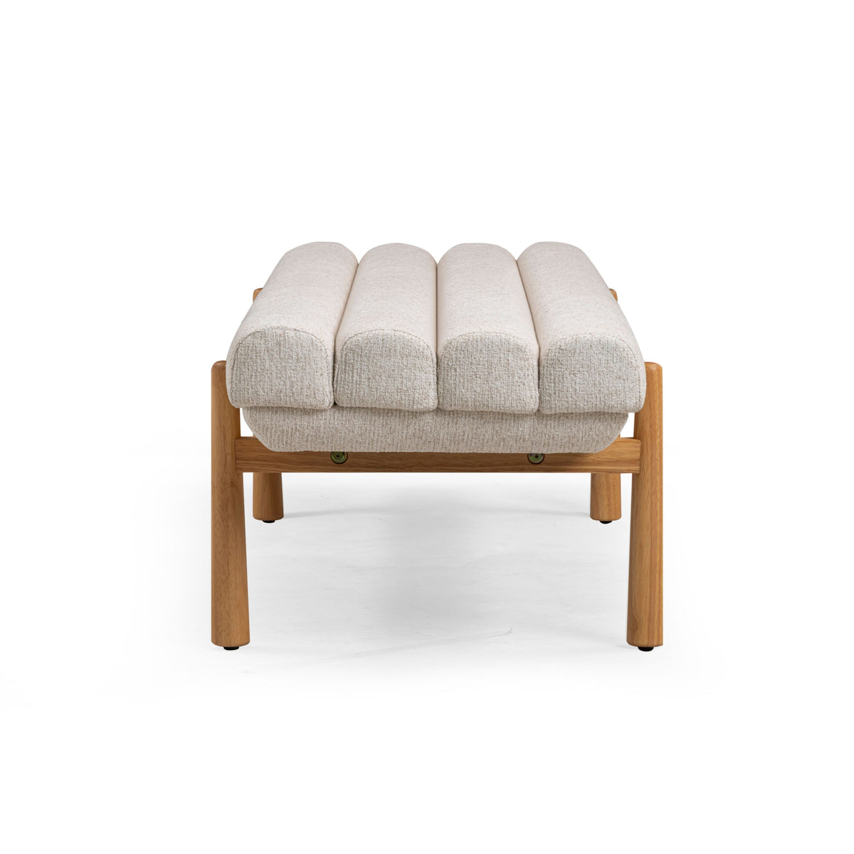 TOV Furniture Julianna Cream Textured Performance Bench