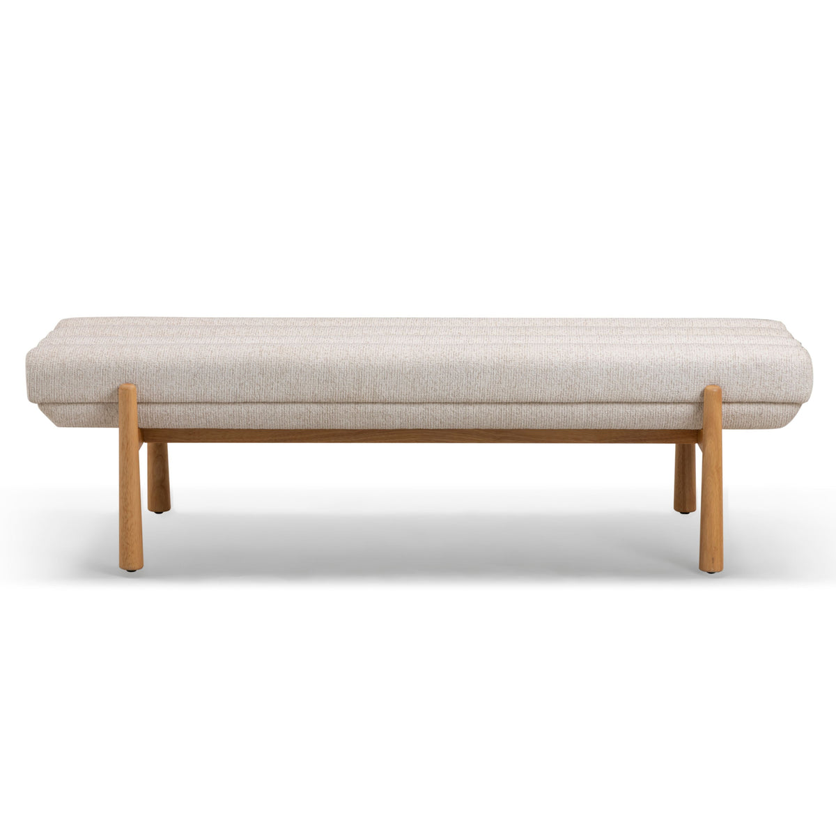 TOV Furniture Julianna Cream Textured Performance Bench