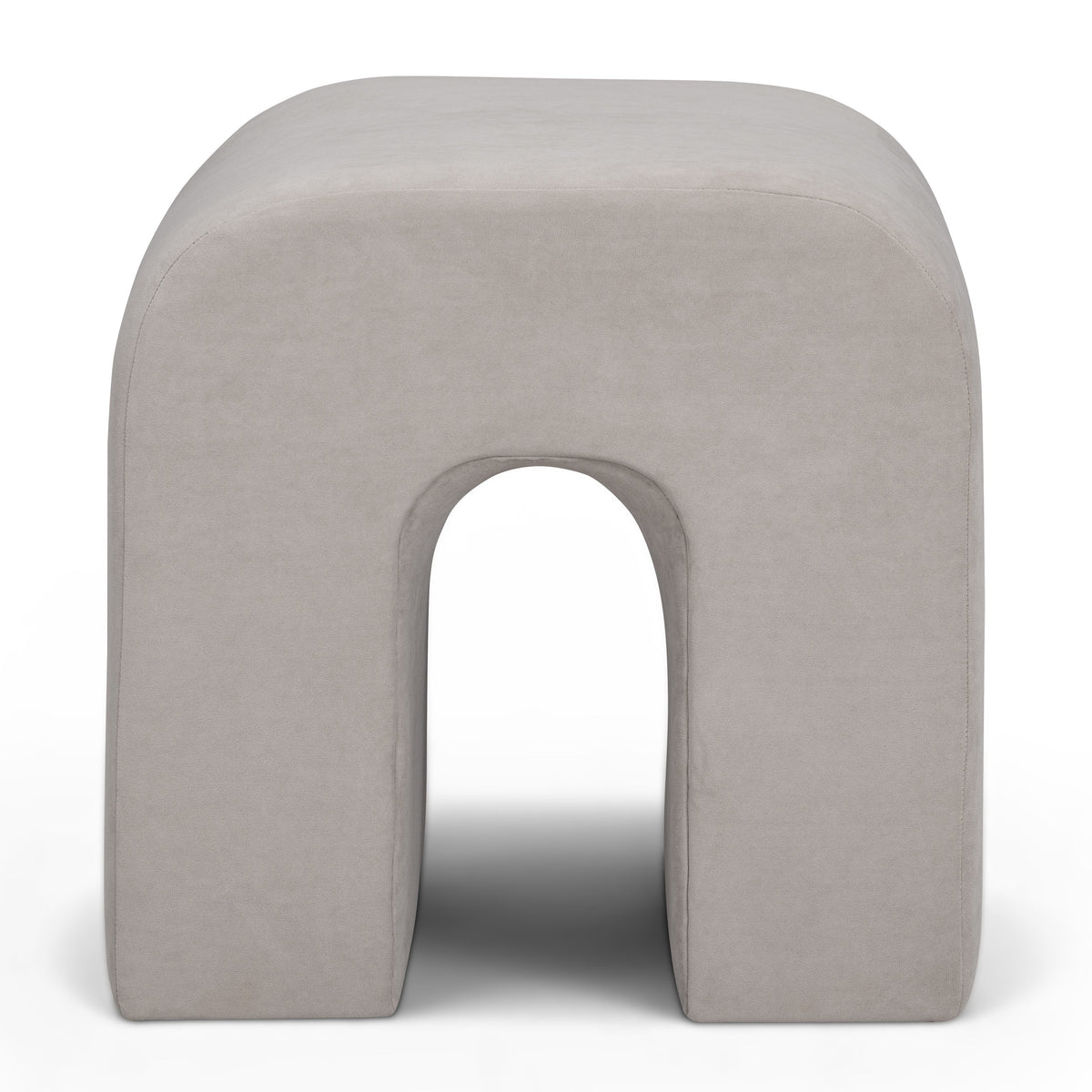 TOV Furniture Desi Taupe Performance Velvet Ottoman