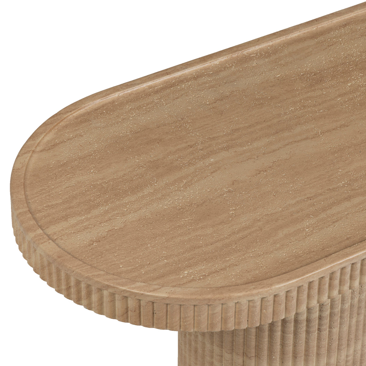 TOV Furniture Darcy Travertine Concrete Indoor/Outdoor Console Table