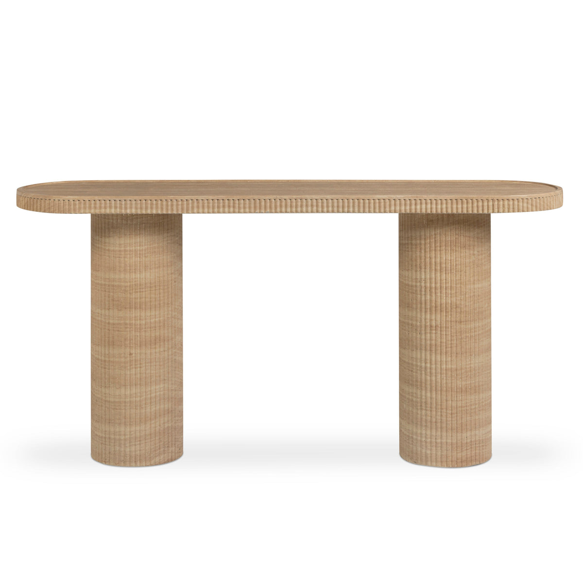 TOV Furniture Darcy Travertine Concrete Indoor/Outdoor Console Table