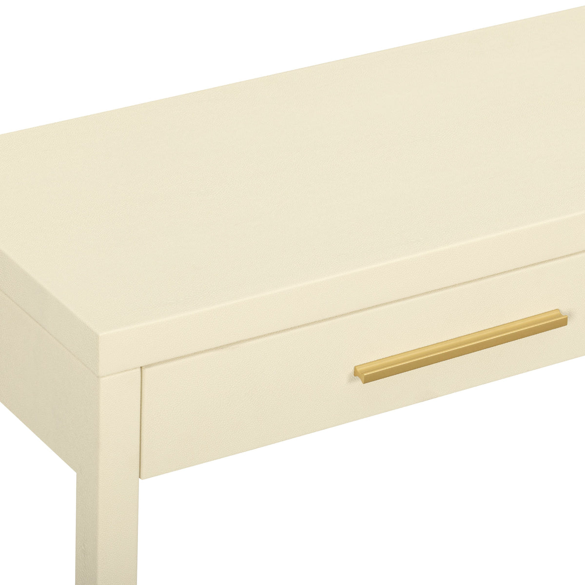 TOV Furniture Dani Cream Faux Shagreen 2-Drawer Console Table