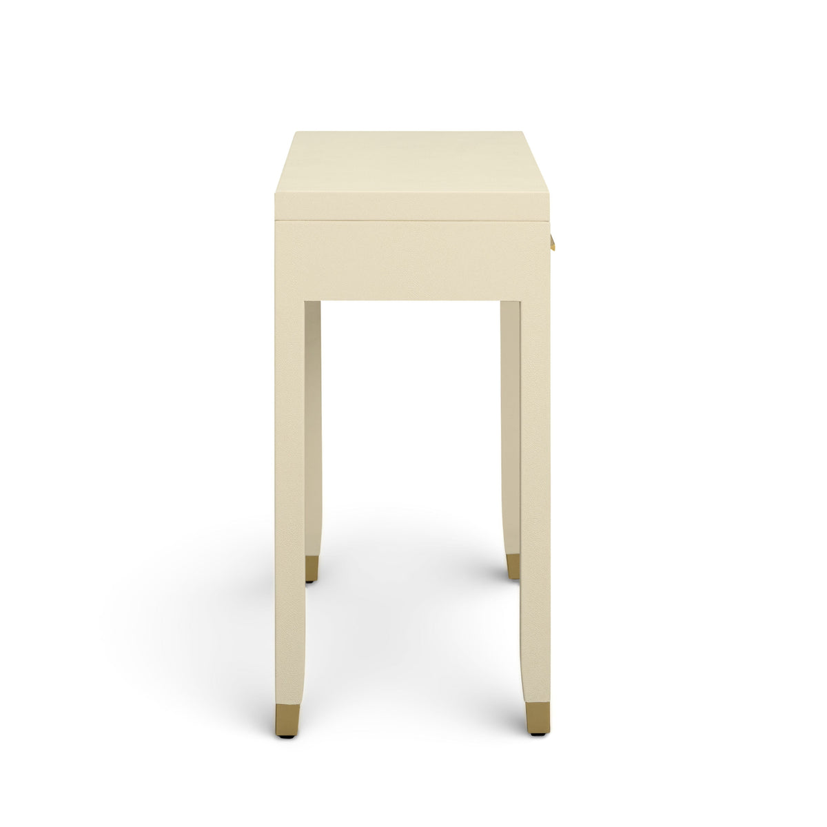 TOV Furniture Dani Cream Faux Shagreen 2-Drawer Console Table