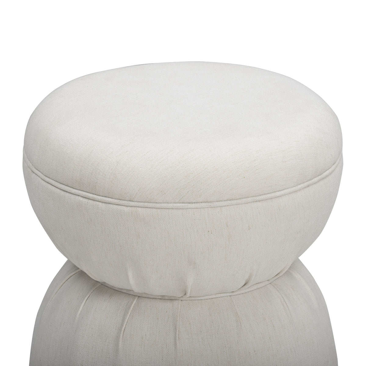 TOV Furniture Tomlin Cream Performance Chenille Game Table and Two Ottomans Set