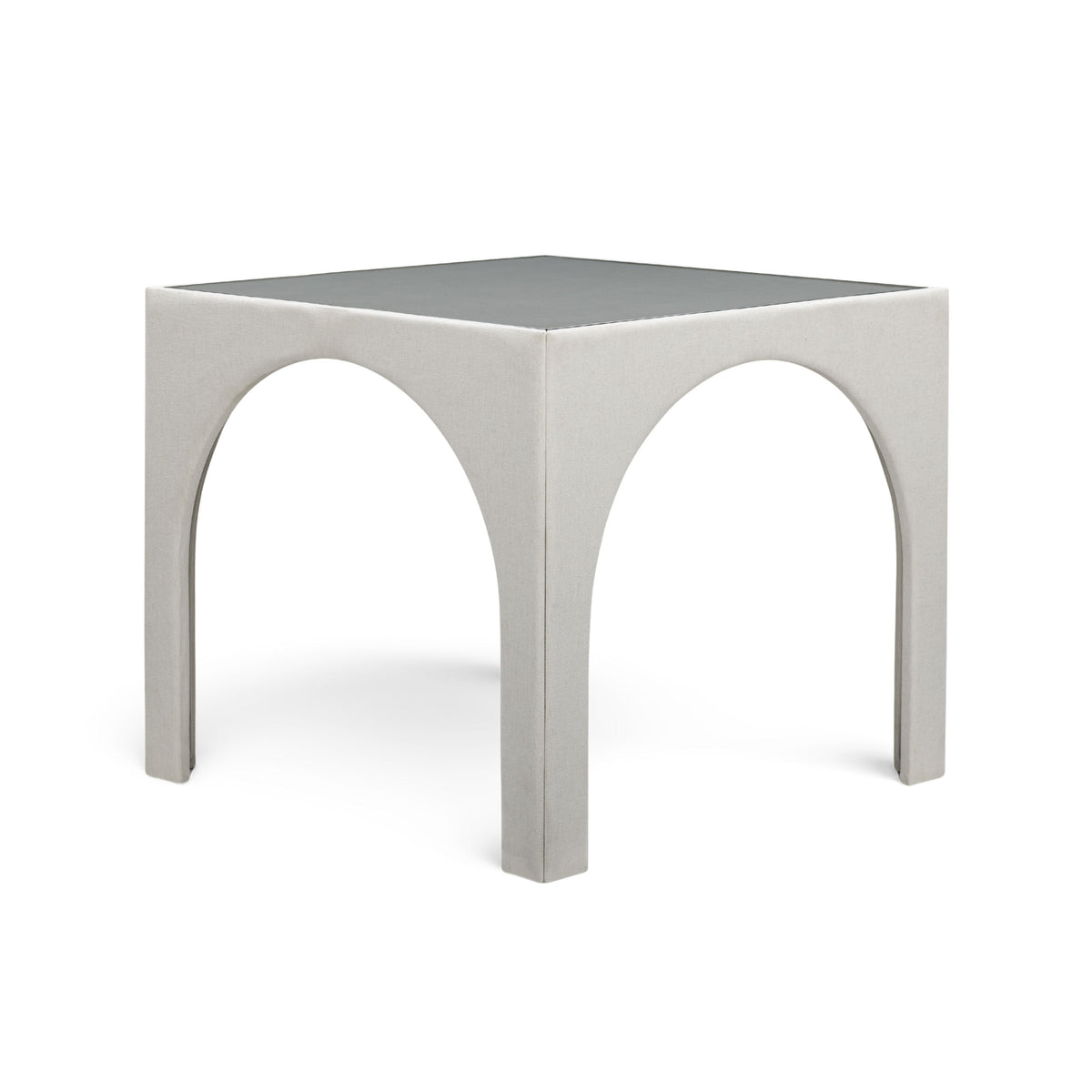 TOV Furniture Tomlin Cream Performance Chenille Game Table and Two Ottomans Set