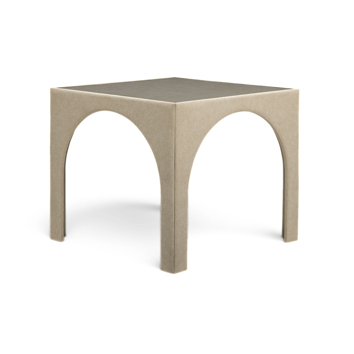 TOV Furniture Tomlin Tan Performance Chenille Game Table and Two Ottomans Set