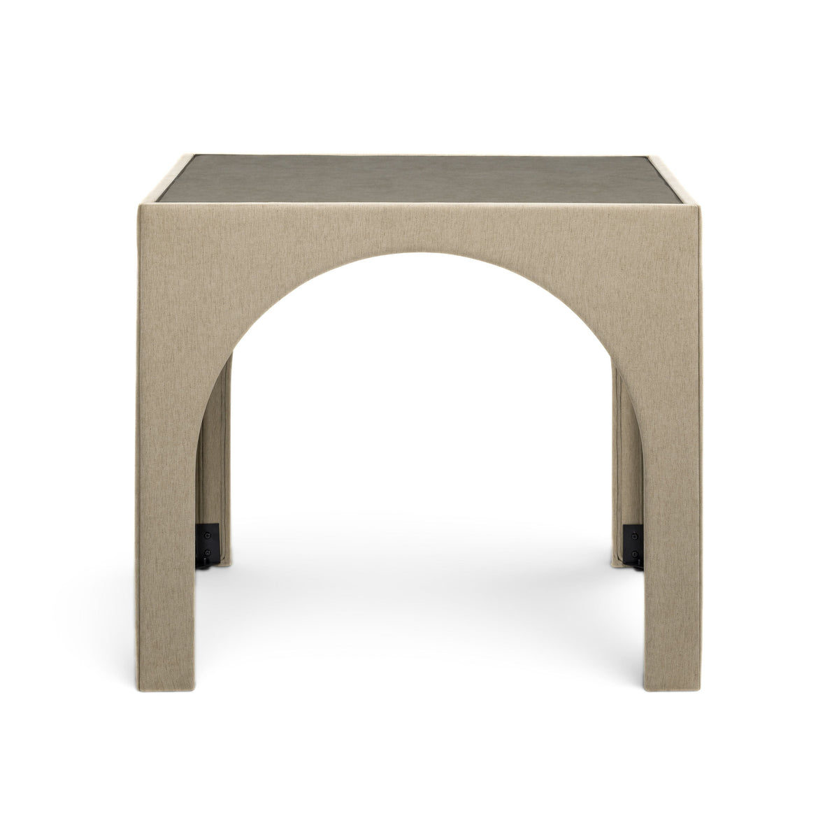 TOV Furniture Tomlin Tan Performance Chenille Game Table and Two Ottomans Set