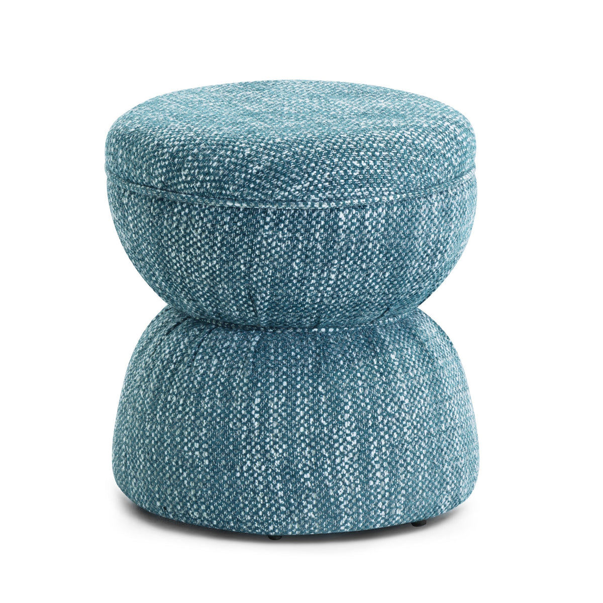 TOV Furniture Tomlin Teal Performance Chenille Game Table and Two Ottomans Set