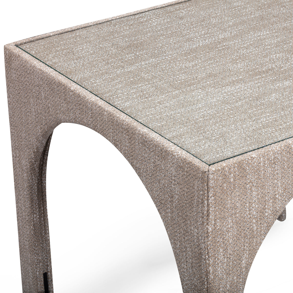 TOV Furniture Tomlin Beige Performance Chenille Game Table and Two Ottomans Set