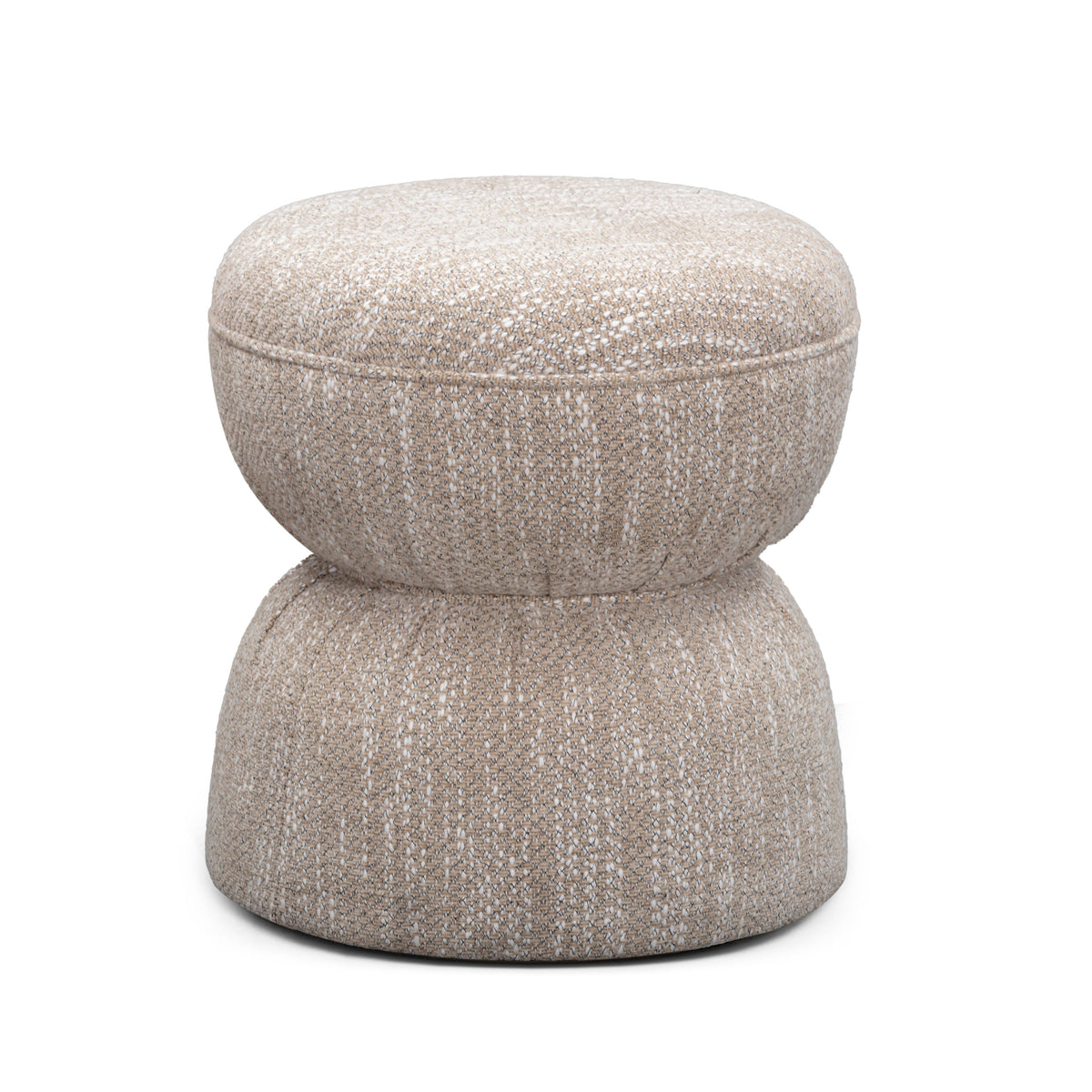 TOV Furniture Tomlin Beige Performance Chenille Game Table and Two Ottomans Set