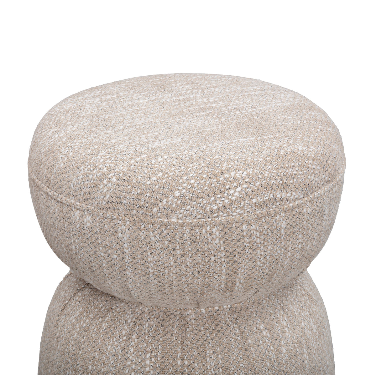 TOV Furniture Tomlin Beige Performance Chenille Game Table and Two Ottomans Set